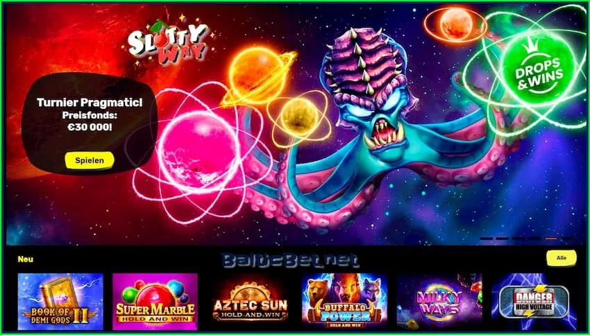 Mpikisano kuyambira Pragmatic Play ku Casino SlottyWay ali pachithunzipa.