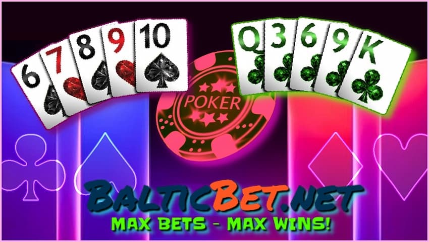 Выгодные комбинации карт в покере на портале Balticbet.net есть на фото.